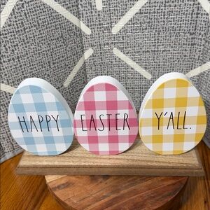 Rae Dunn HAPPY EASTER Y’ALL metal and wood display
